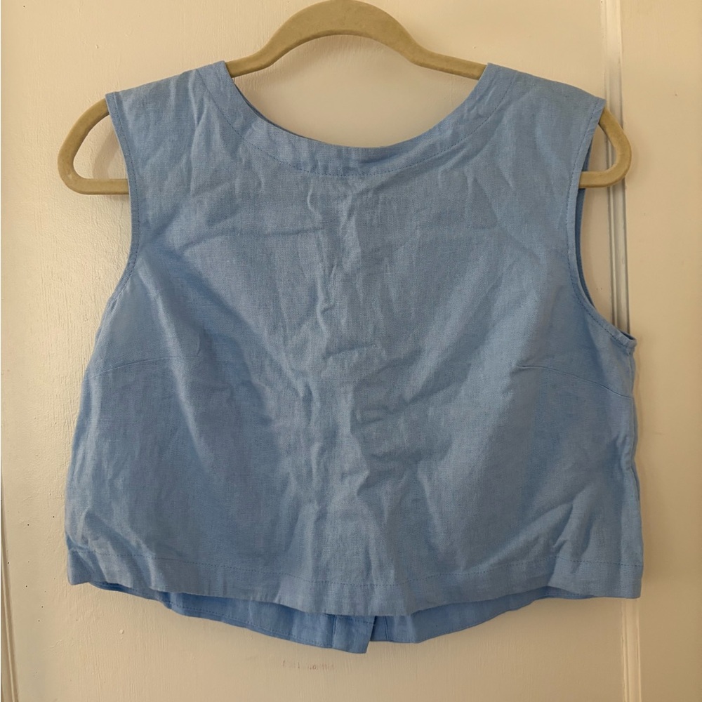 Linen Sleeveless Top